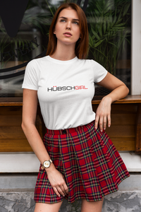 The Hübsch Girl Fabulous T-Shirt featured in white with a black and red logo design