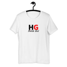 Load image into Gallery viewer, The Hübsch HG Tee is soft and lightweight, with the right amount of stretch. It has a bold HG Logo on the front in Black and Red.
